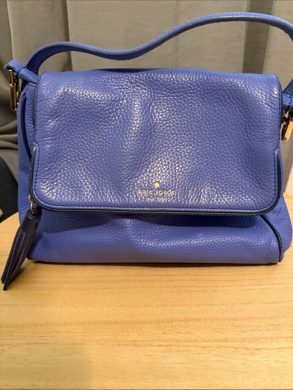 kate spade Periwinkle Pebbled Leather Shoulder Bag